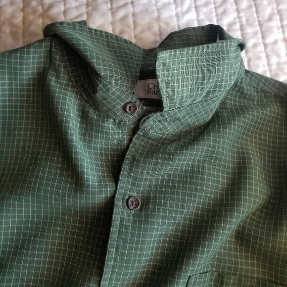 dark green plaid Croft & Barrow button up shirt - Picture 2 of 6
